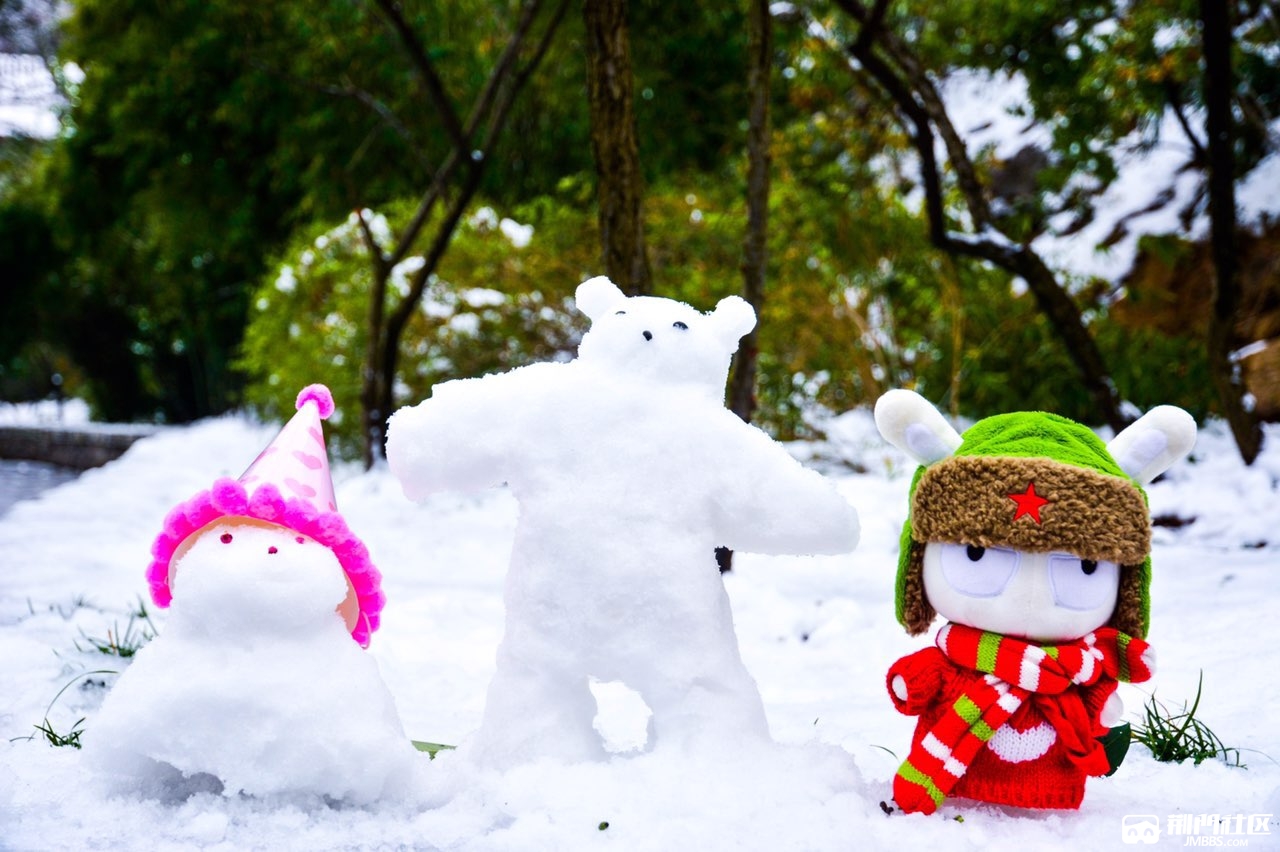 抓到两只可爱的雪人宝宝