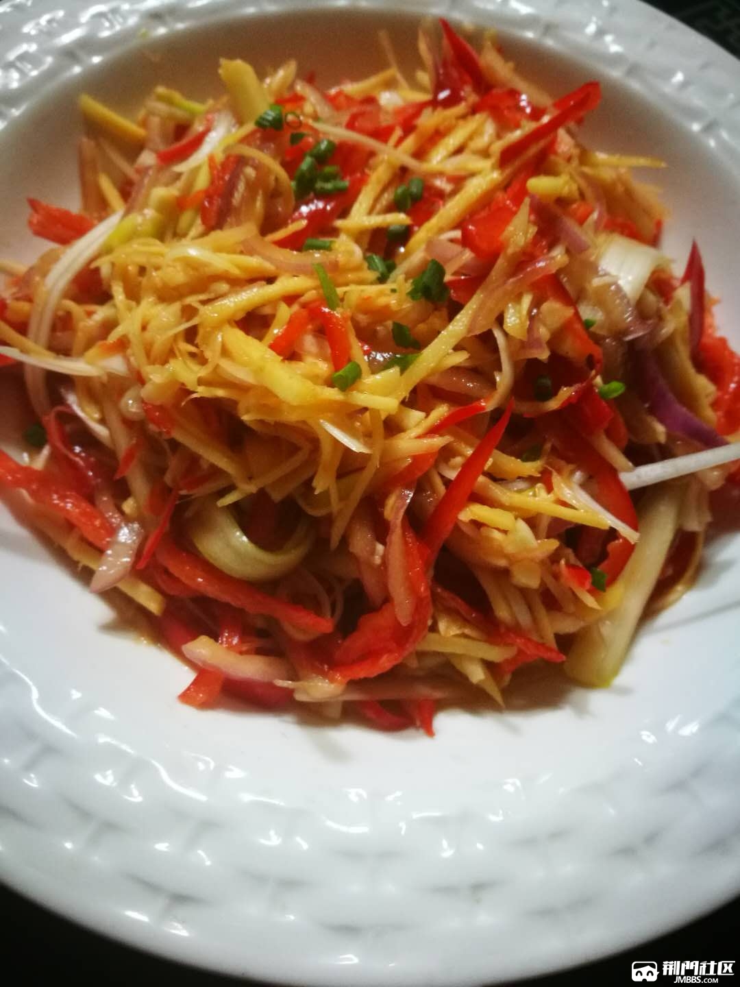 凉拌三丝(姜丝,辣椒丝,洋葱丝)