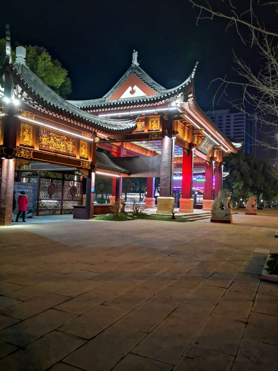 荆门龙泉公园夜景图片