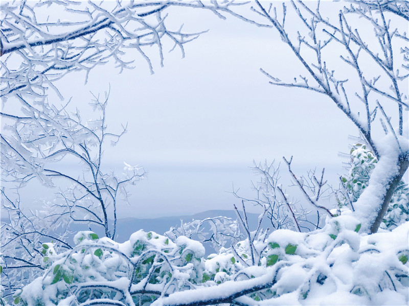 圣境山雪景图片